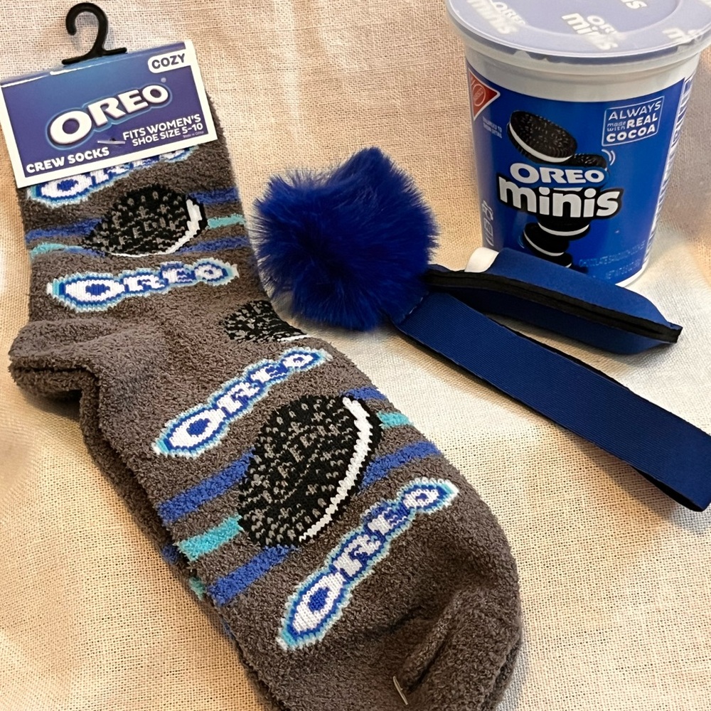 Nostalgic Gray and Blue Oreos Crew Socks Bundle
